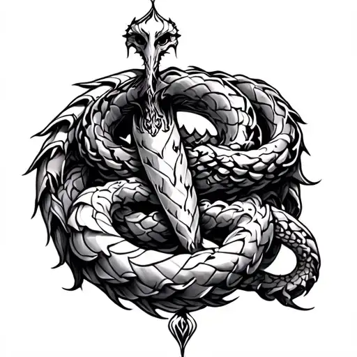 Dark Mark Harry Potter tattoo design idea