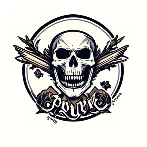 cm punk logo inspired tattoo tattoo design idea