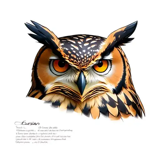 eurasian eagle owl tattoo design idea