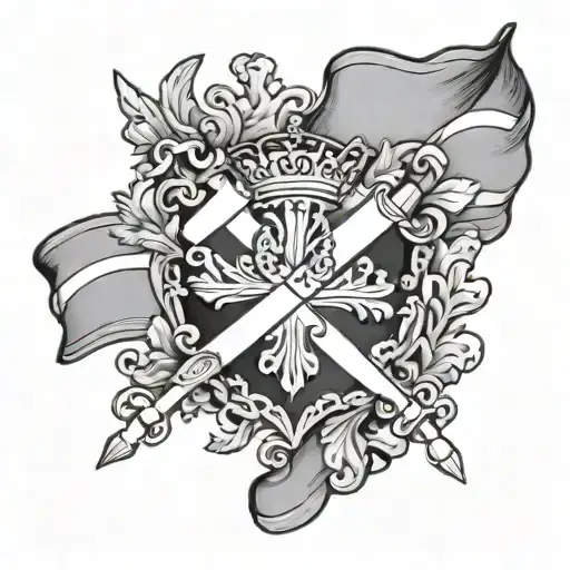 Scotland flag tattoo design idea