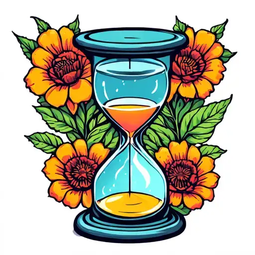 Hourglass tattoo design idea