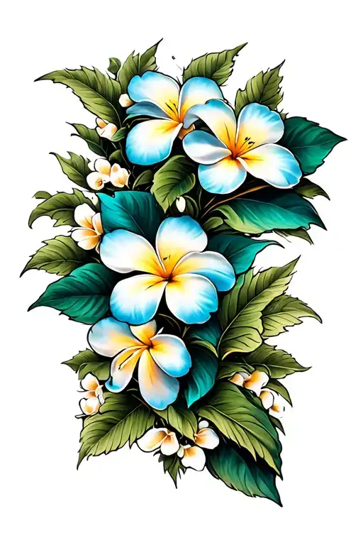 frangipanis tattoo design idea