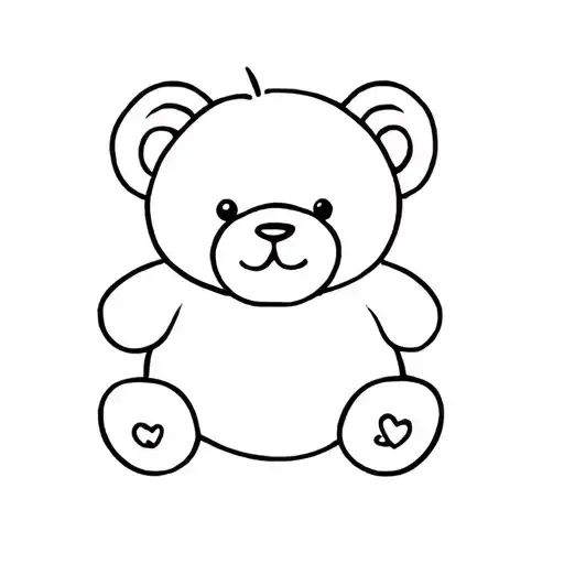 teddy bear tattoo design idea