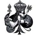 spade sex, bbc only queen bimbo warrior tattoo design idea