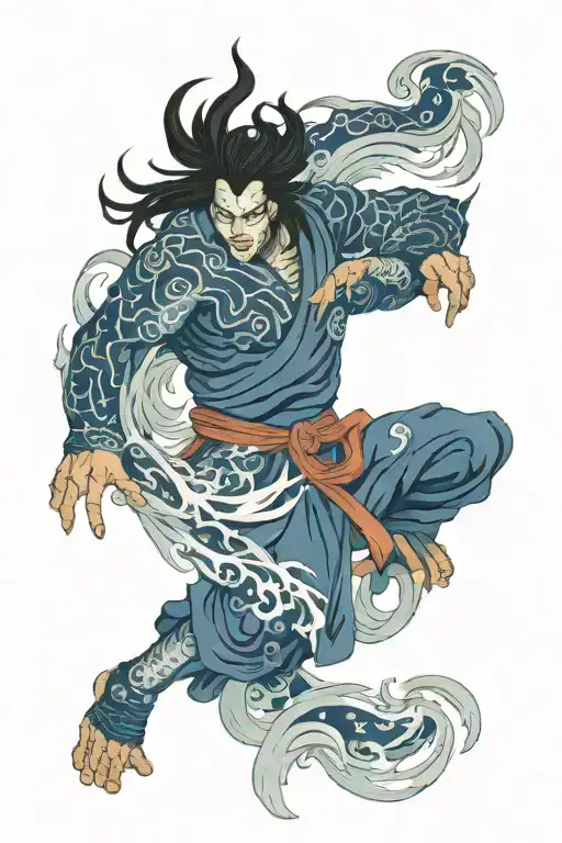 Madara´s Susanoo Japan blue tattoo design idea
