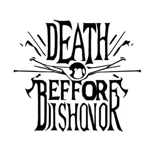 "Death Before Dishonor" Warrior tattoo design idea