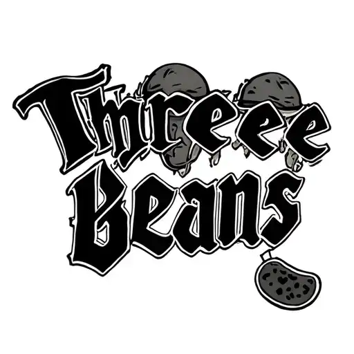 "The three beans" three chicano gangster beans  tattoo design idea