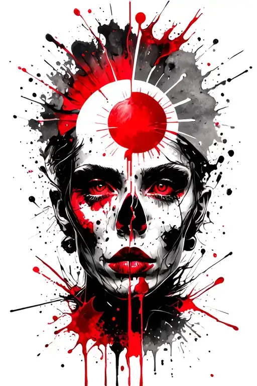 first ray of sun rising tattoo design idea