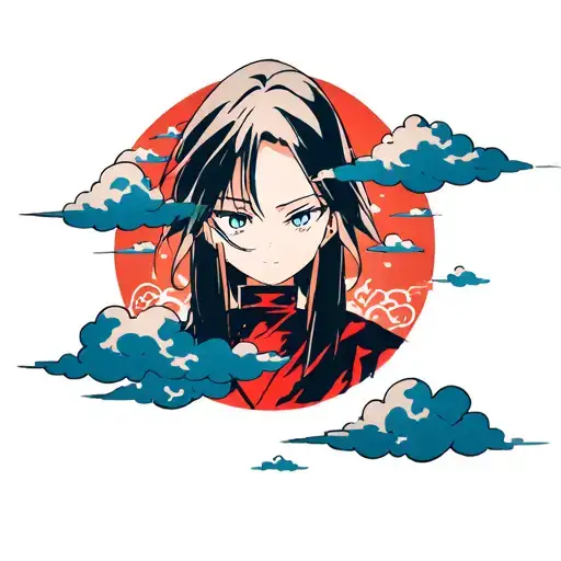 only akatsuki clouds tattoo design idea