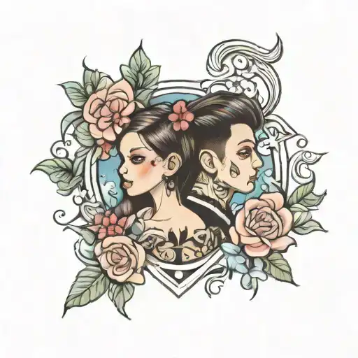 niece and nephew tattoo design idea