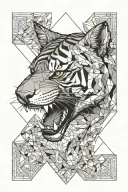 Tiger shark tattoo design idea