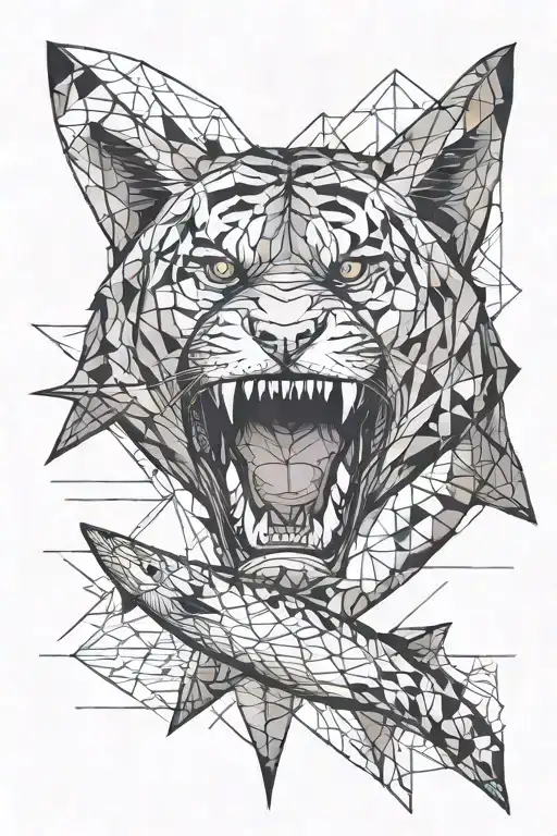 Tiger shark tattoo design idea
