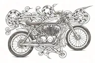 bike racing tattoo design idea