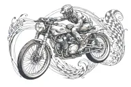 bike racing tattoo design idea