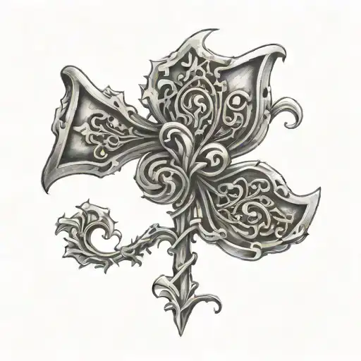 Learning from past mistakes, growing, healing, with an Irish them, band tattoo design idea