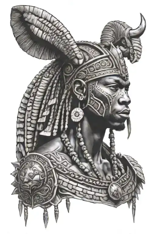 shaka zulu tattoo design idea
