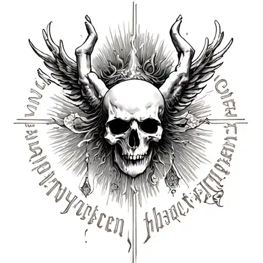 heaven and Hell hand Tatto tattoo design idea