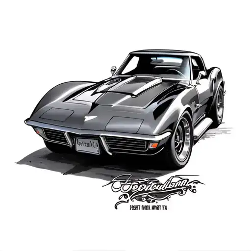 Corvette tattoo design idea