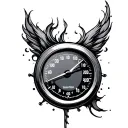 Speedometer tattoo design idea