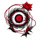 Red String Of Fate tattoo design idea