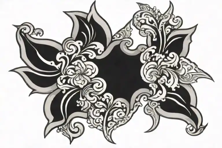 spanish tile tattoo design idea