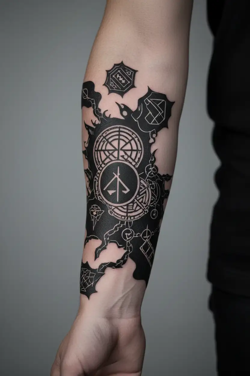 Slavic symbolism runes solar symbols tattoo design idea