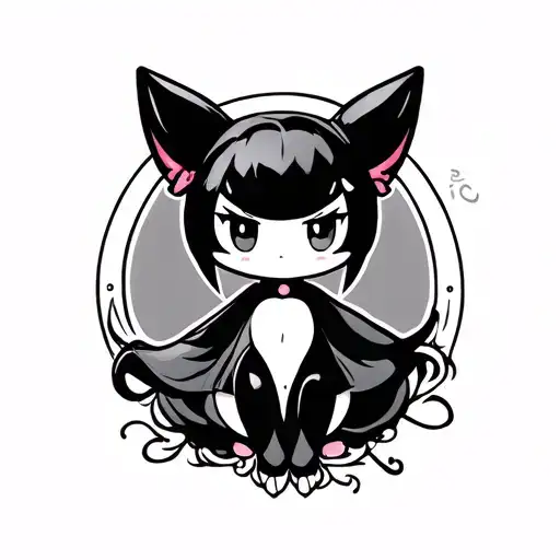 Kuromi tattoo design idea