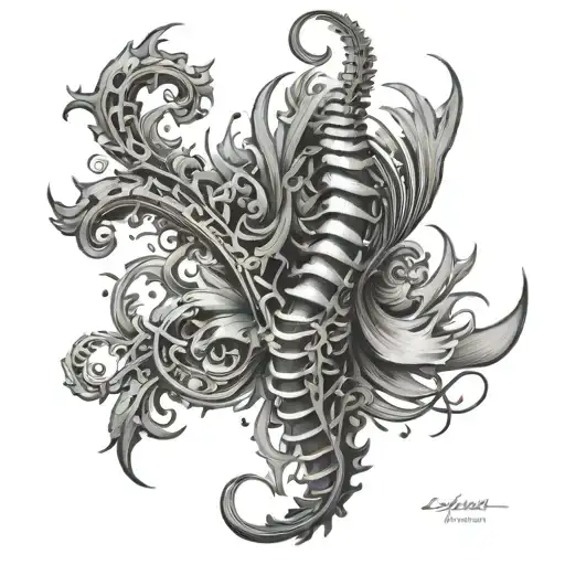 Spinal tattoo design idea