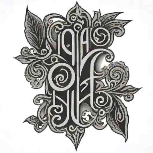 Nicholas and Constance ambigram tattoo design idea