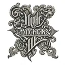 Nicholas and Constance ambigram tattoo design idea