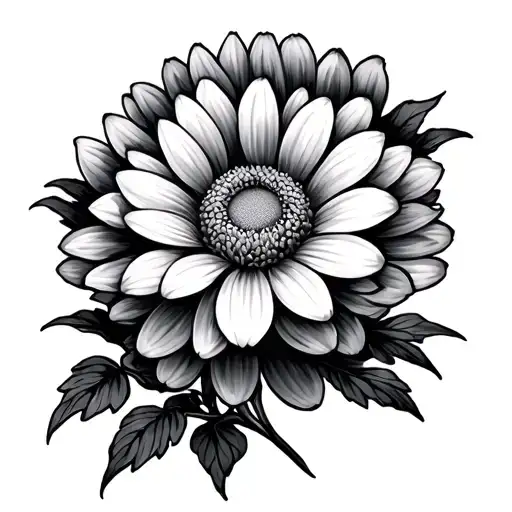 Aster And Chrysanthemum tattoo design idea