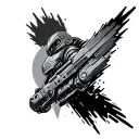 dead space plasma cutter tattoo design idea