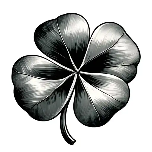 4 leaf clover with X tattoo design idea
