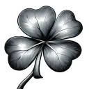 4 leaf clover with X tattoo design idea