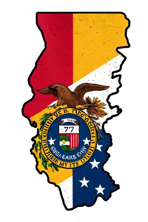 Virginia State Shape Outline, 757 area code, virginia state flag tattoo design idea