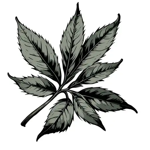 bay leaf tattoo design idea