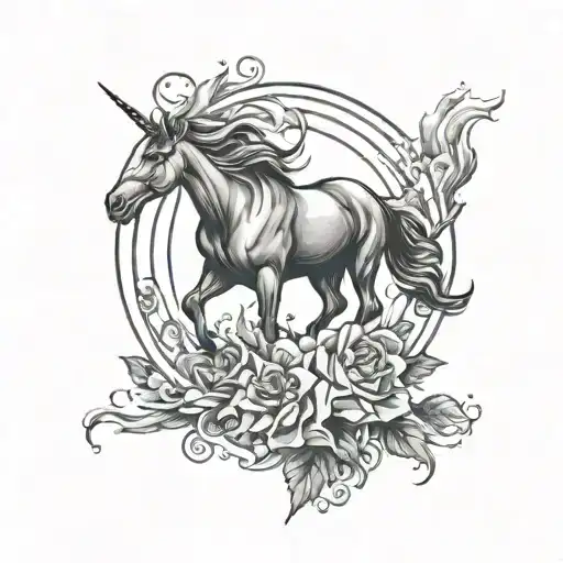 wildhorse freeze brand  tattoo design idea