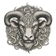 demon aries tattoo design idea