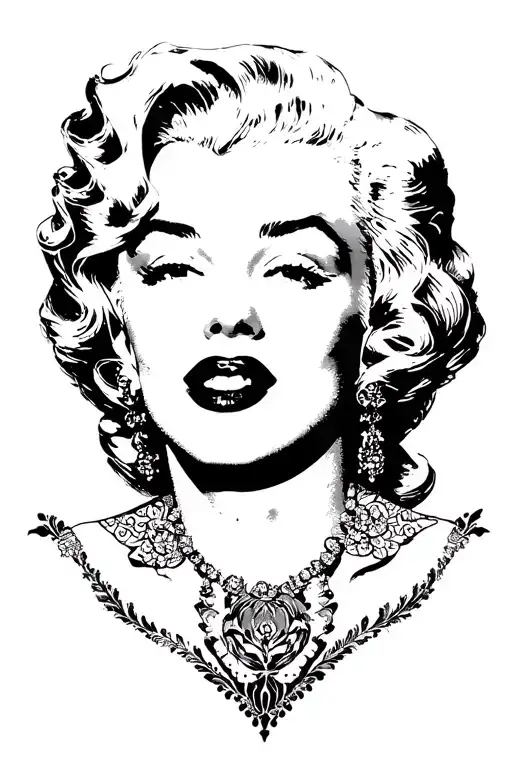 Marilyn Monroe pinup Mandala tattoo design tattoo design idea