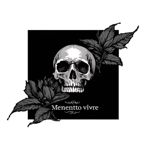 memento mori memento vivere tattoo design idea