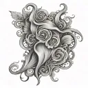 Pubic tattoo design idea