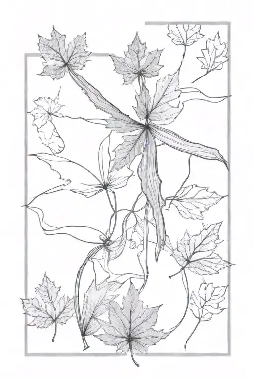 maple leaf tattoo design idea