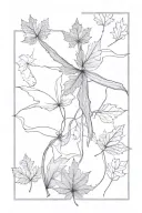 maple leaf tattoo design idea