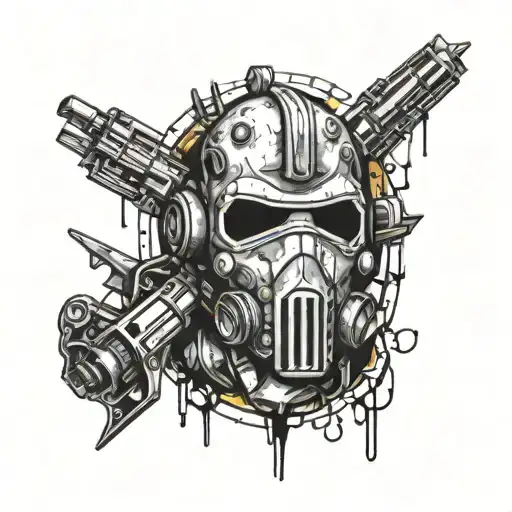 fallout 4 vault raider tattoo design idea
