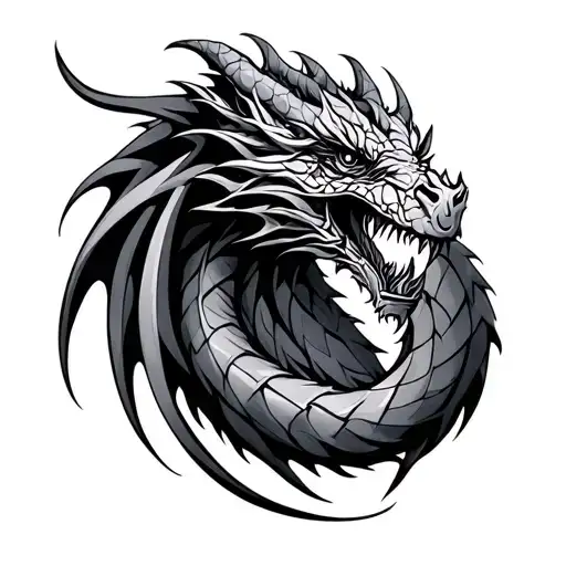 Blood type AB + celtic dragon tattoo design idea