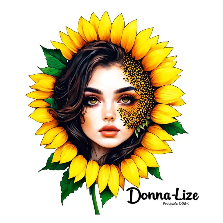 „Donna-Lize“ „Donna-Lize“ Sunflower tattoo design idea
