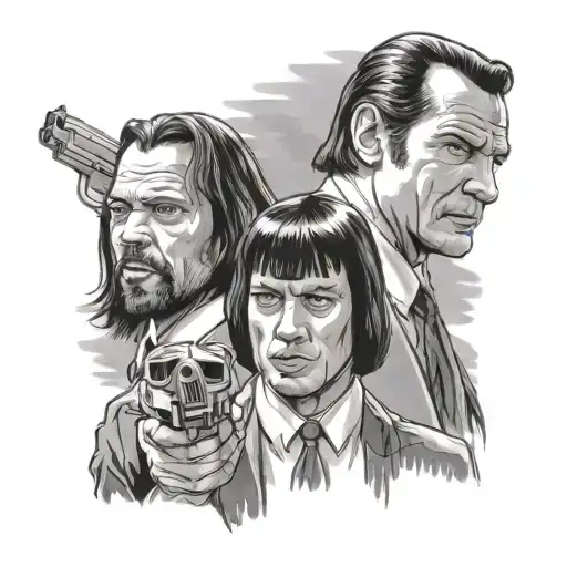 pulp fiction tattoo design idea