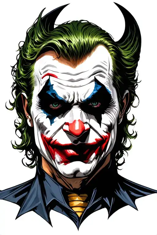 Joker batman tattoo design idea