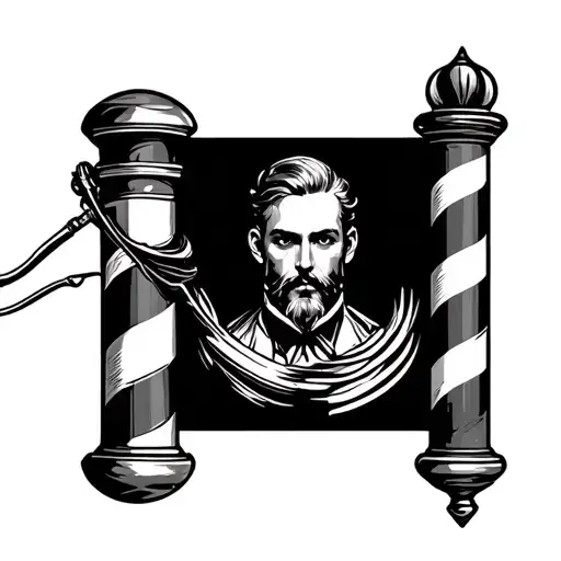 Barber Pole tattoo design idea