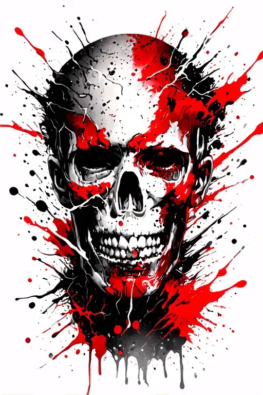 thunder lightning striking tattoo design idea